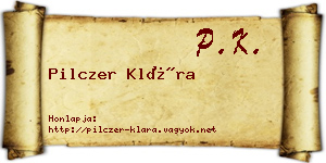 Pilczer Klára névjegykártya